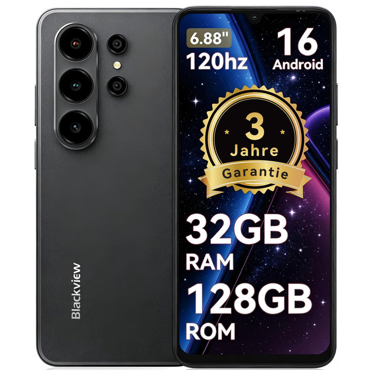 Blackview Wave 10 Smartphone Ohne Vertrag, Android 16 Handy,6,88" 120Hz, 32GB+128GB/2TB,32MP 13MP/50