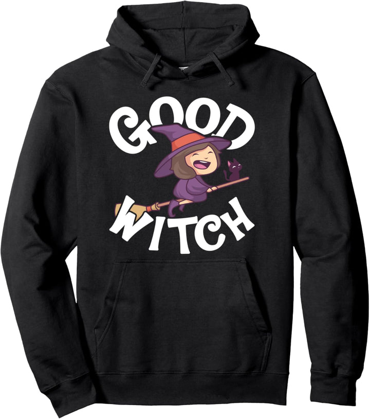 Good Witch Costume mit einer Katze für Hexen Halloween Pullover Hoodie