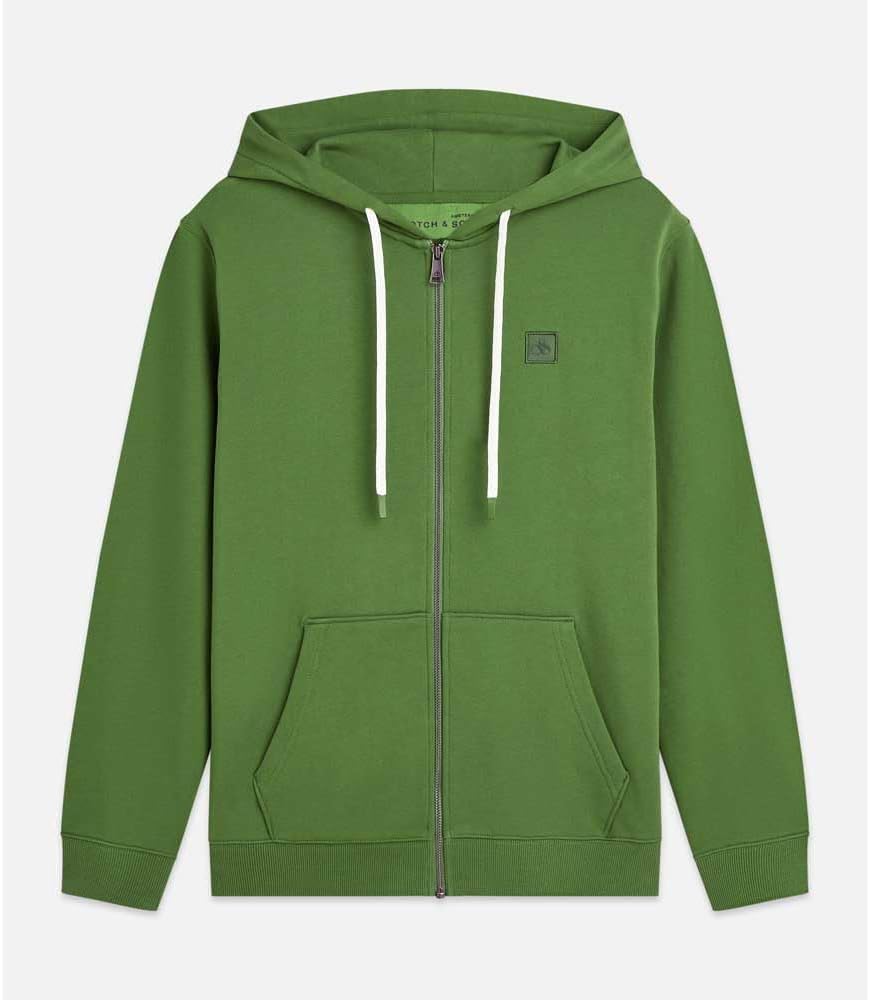 Scotch & Soda Herren Essential Badge Logo Hooded Sweatshirt Hooded Sweatshirt S Garden Green 300, S
