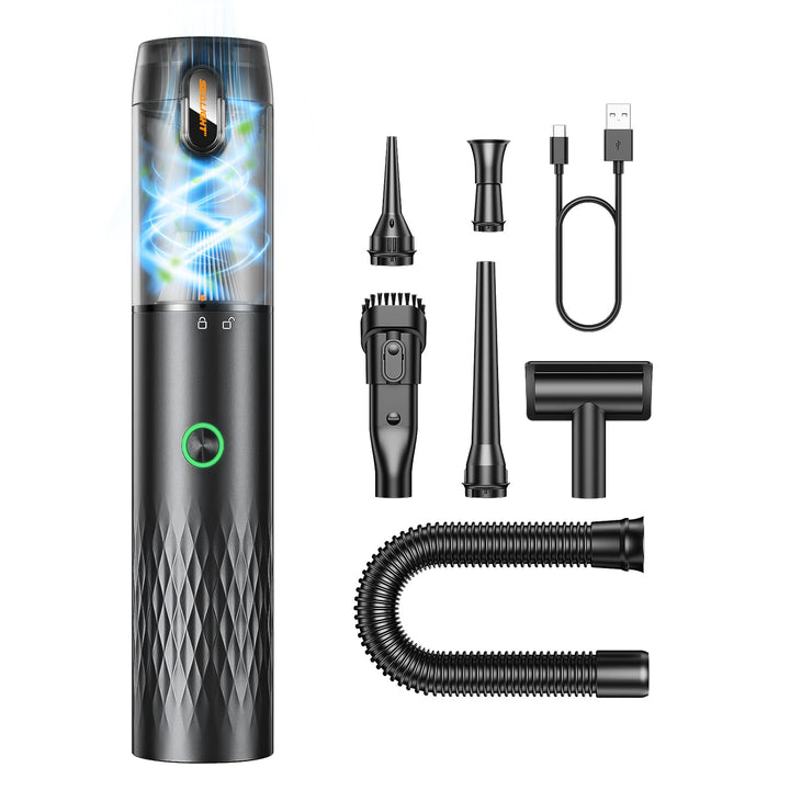 SEALIGHT Handstaubsauger Akku Kabellos,29000PA 4-in-1 Mini Autostaubsauger mit 40 Minuten Akkulaufze