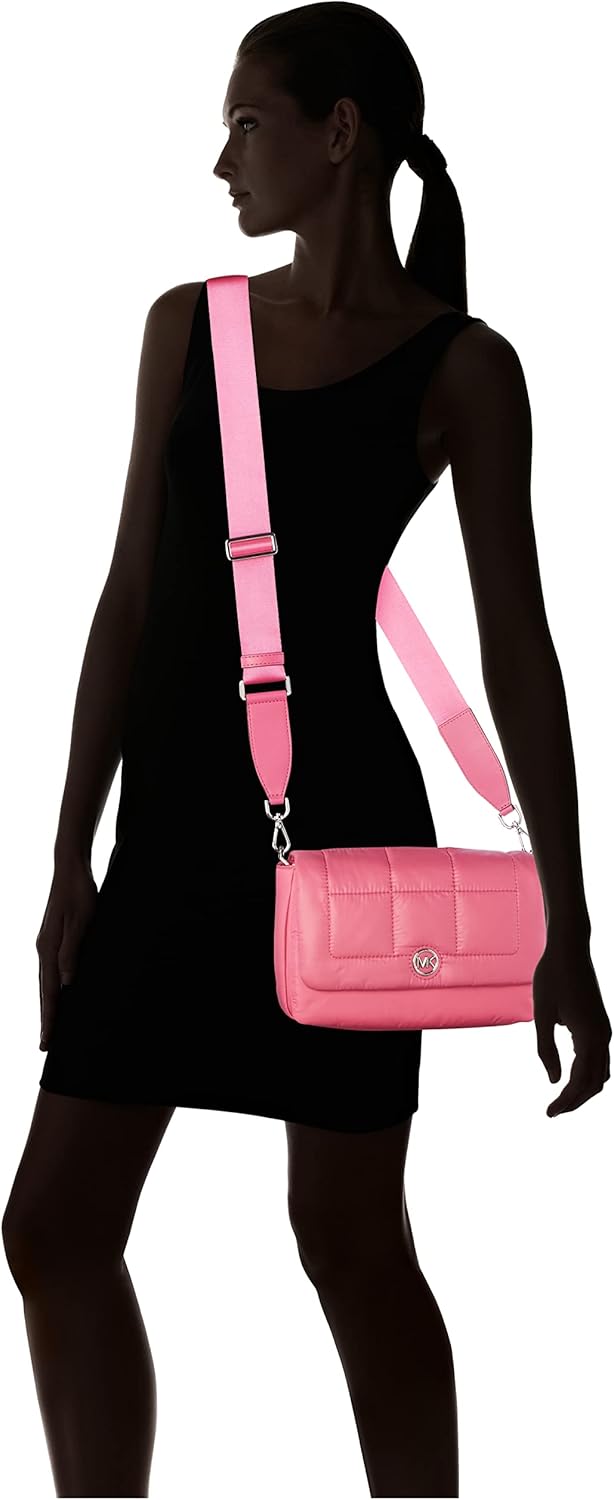 MICHAEL KORS Women Lilah MD Flap XBODY Bag, Cerise