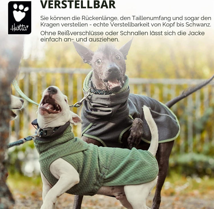 Hurtta Razzle-Dazzle Midlayer Jacke für Hunde, verstellbar, wendbar, Pull On, unter Regenmänteln und