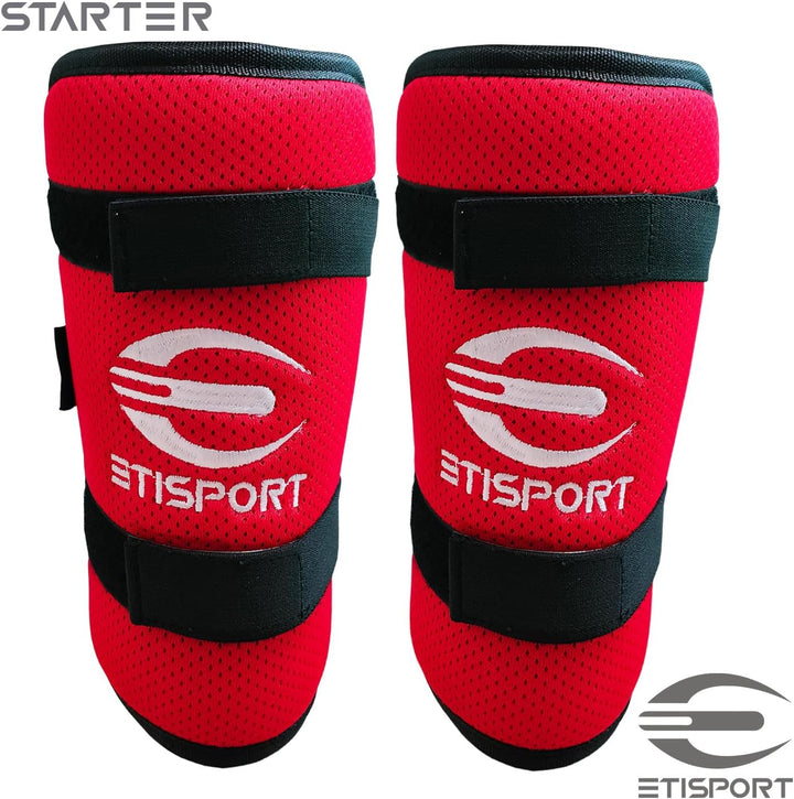 Schutzset, Handschuhe, Knieschützer, Schienbeinschützer für Rollhockey für Kinder Starter. Professio