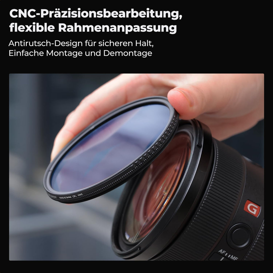 K&F Concept K-Serie 67mm Slim Zirkularer Polfilter Polarisationsfilter CPL Filter Cirkular Polfilter