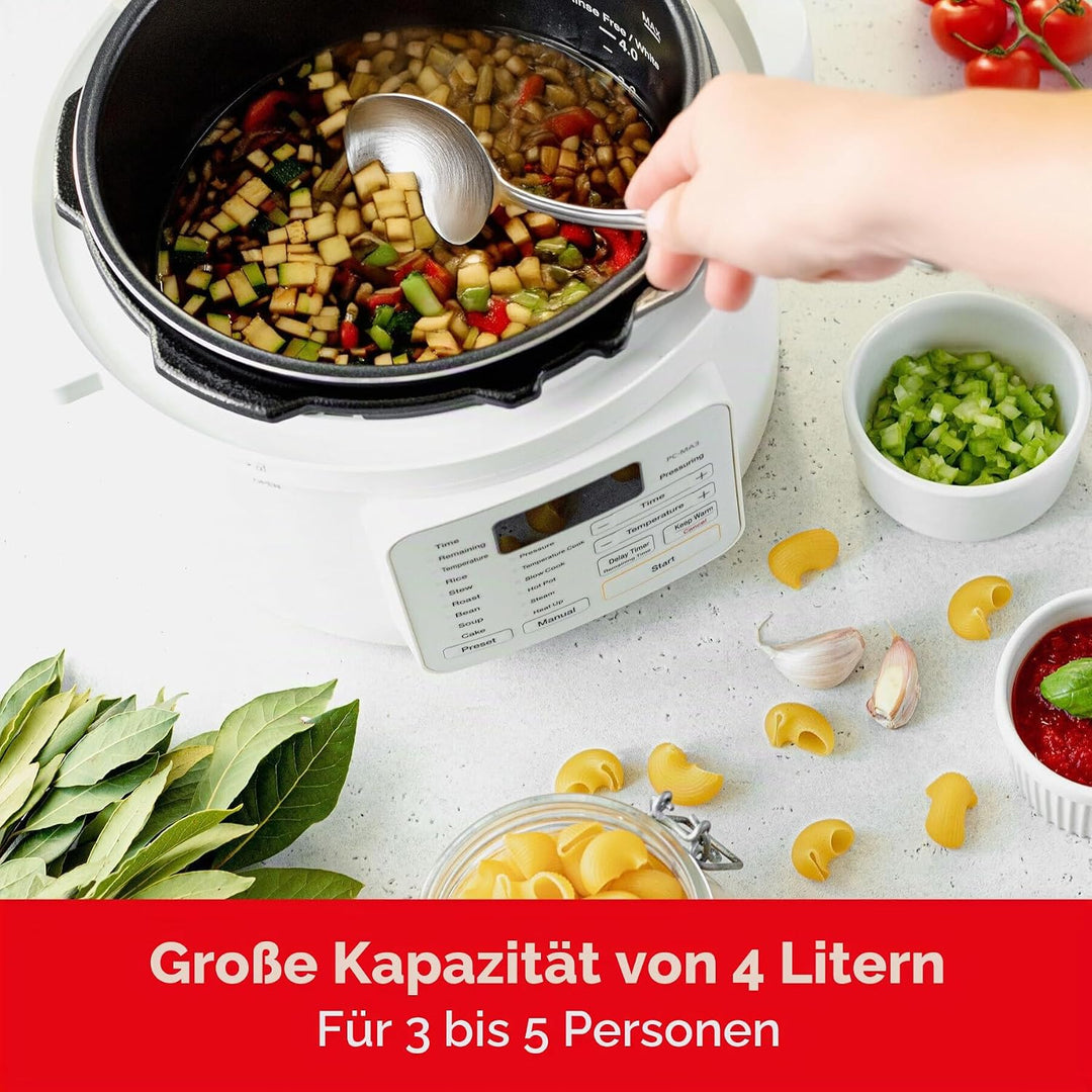 Woozoo, Multikocher inkl Schnellkochtopf & Reiskocher, 12-in-1, 6 manuelle Modi, 6 voreing. Menüs, F