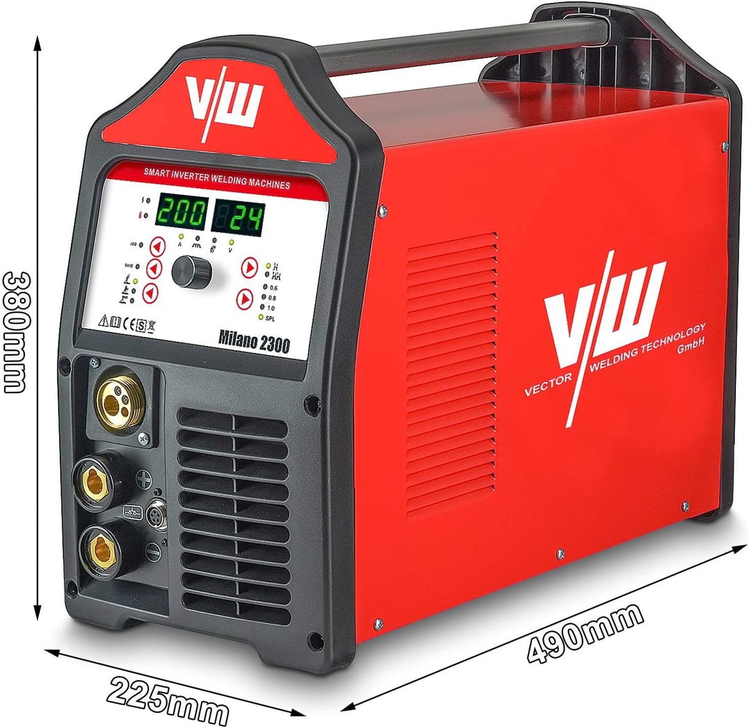 Fülldraht Schweissgerät 200A, MIG MAG Schweissgerät, Inverter Schutzgasschweissgerät SET mit Schweis