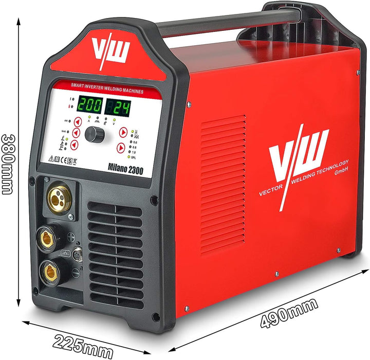 Fülldraht Schweissgerät 200A, MIG MAG Schweissgerät, Inverter Schutzgasschweissgerät SET mit Schweis