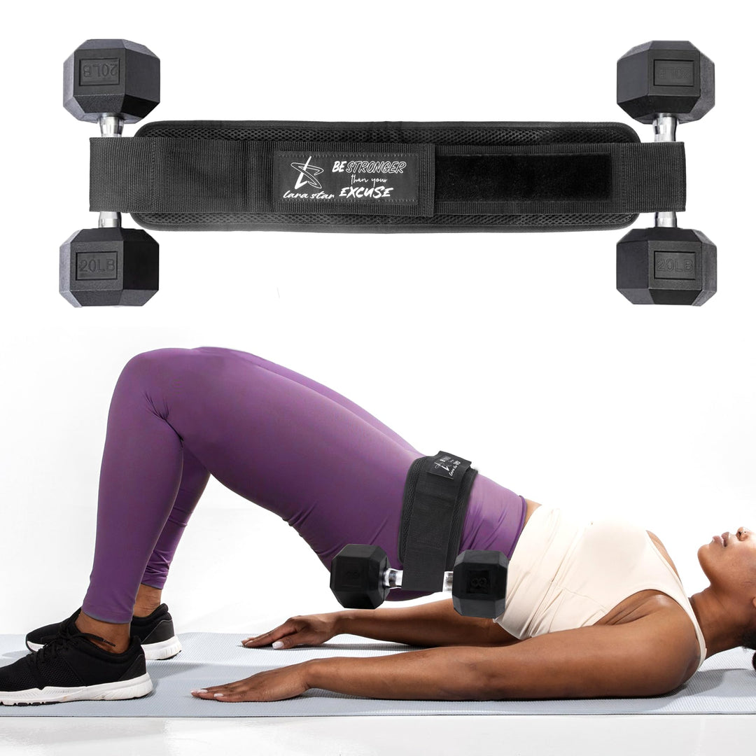 LARA STAR Hüft-Schubgürtel, Po-Gürtel für Hüftschub, Hüftgurtpolster für Gesäss, Brücke, Po-Workout
