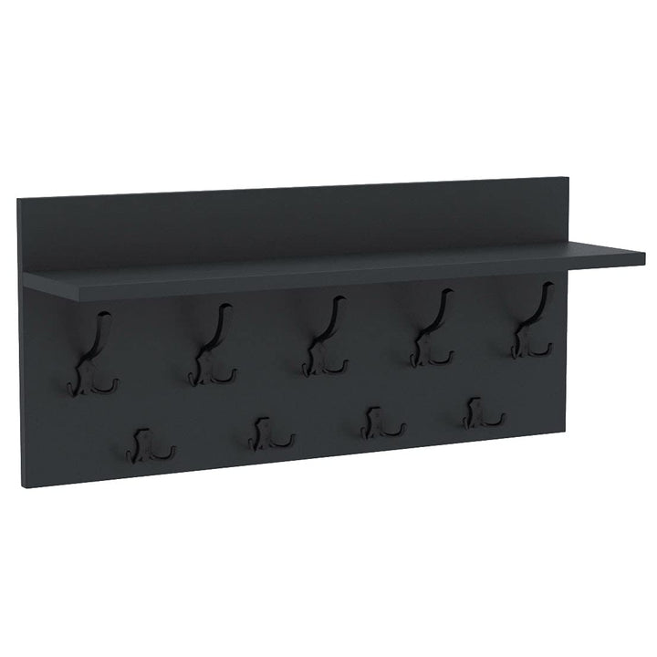 AKKE Mikon 40x70 | VERTI Garderobenpaneel Wandgarderobe Garderobe Wandpaneel Kleiderstange SCHWARZ |
