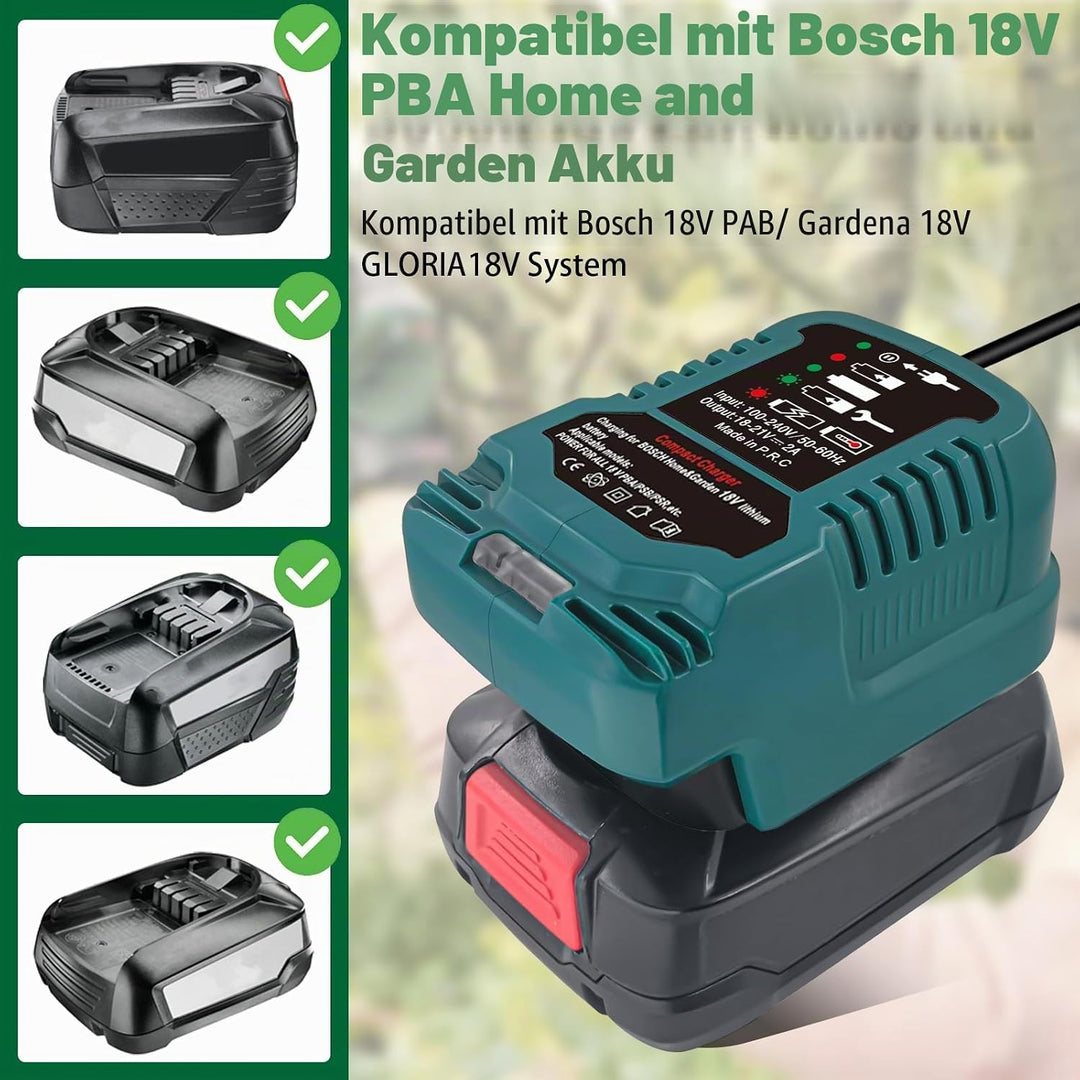 UNIKI Schnellladegerät Ersatz für Bosch Haus und Garten 18 V Charger Station Kompatibel mit Bosch Ha