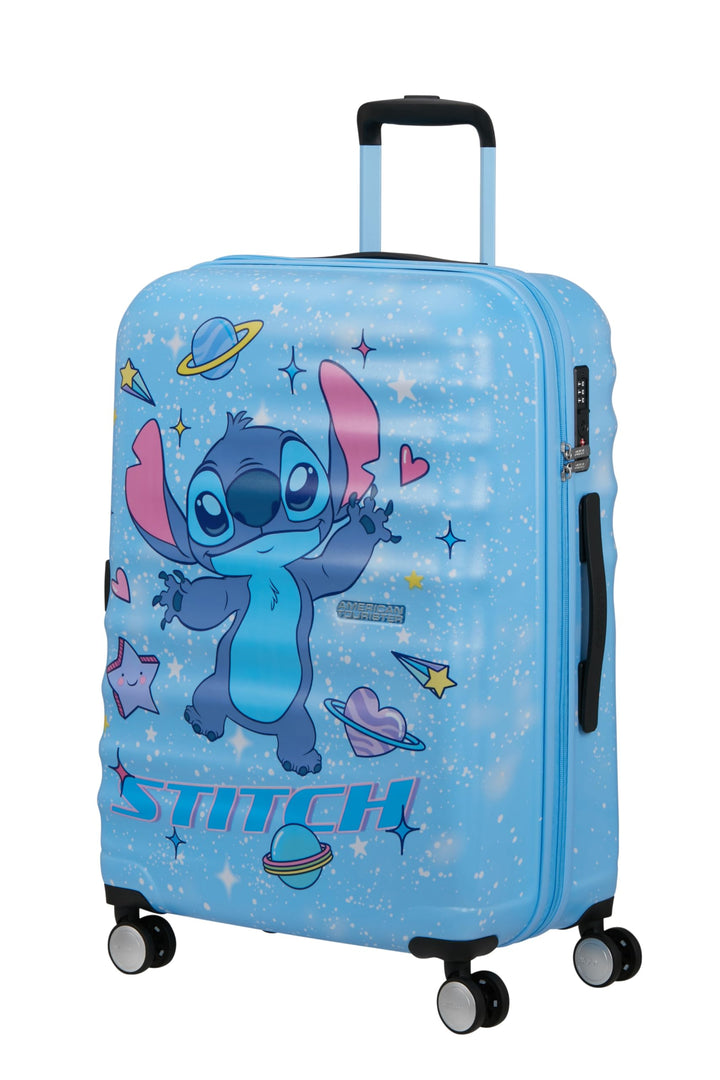 American Tourister Wavebreaker Disney - Stitch Hartschalenkoffer Gross (77 cm), Reisekoffer, TSA Sch