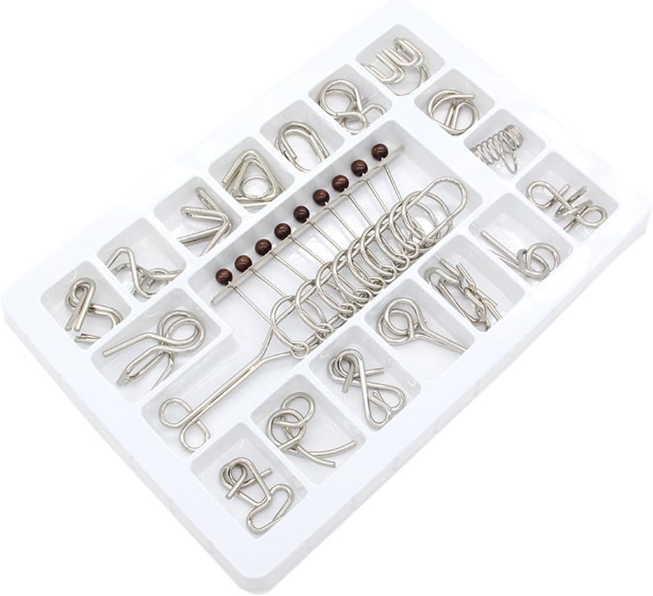 18 Stück Entwirrung Puzzles Geduldspiele Set - Knobelspiele Kit - Magisches Spielzeug - Denksportauf