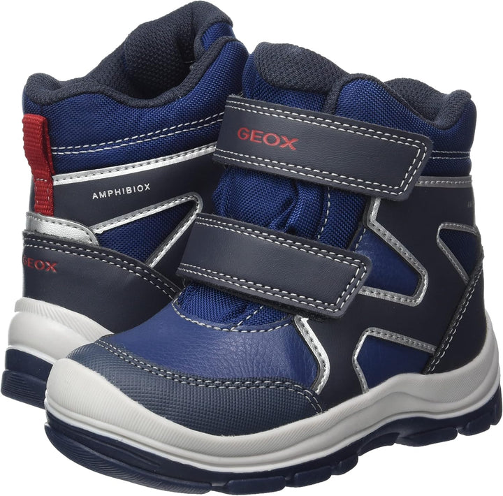 Geox Jungen B Flanfil Boy B ABX Stiefeletten 21 EU Navy Blue, 21 EU Navy Blue