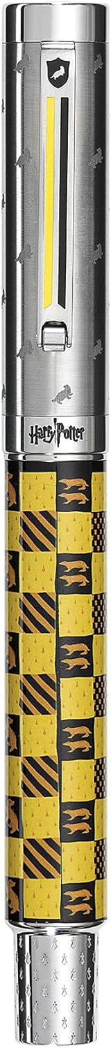 Montegrappa Harry Potter Hufflepuff Füllfederhalter aus Edelstahl, mit Hufflepuff Logo, in der Farbe