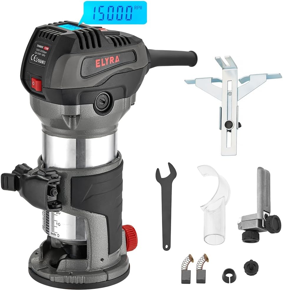 Elyra Elektrischer Handoberfräser 710W mit LCD-Display