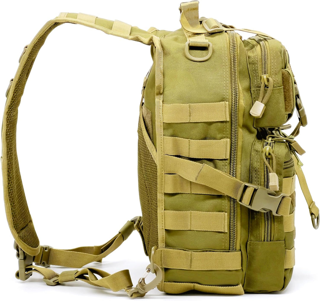 Alephnull Taktische Brusttasche Molle Wandern Daypack Sling Tasche Crossbody-Umhängetasche für Outdo