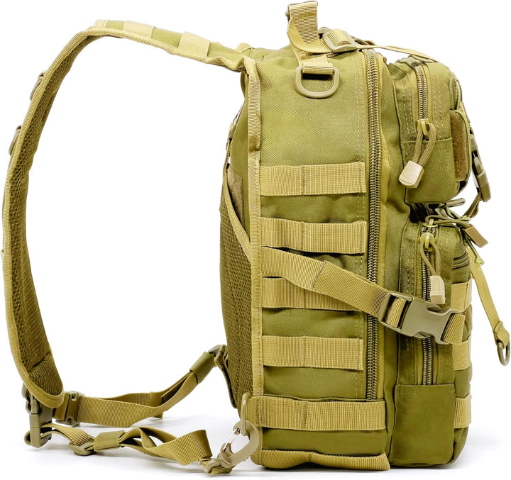 Alephnull Taktische Brusttasche Molle Wandern Daypack Sling Tasche Crossbody-Umhängetasche für Outdo