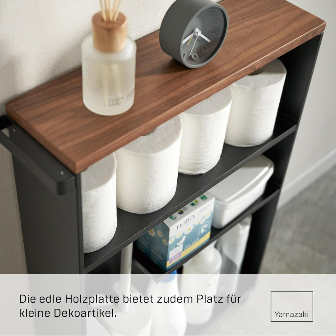 Semi-Closed storage cart - Tower - black Schwarz, Schwarz