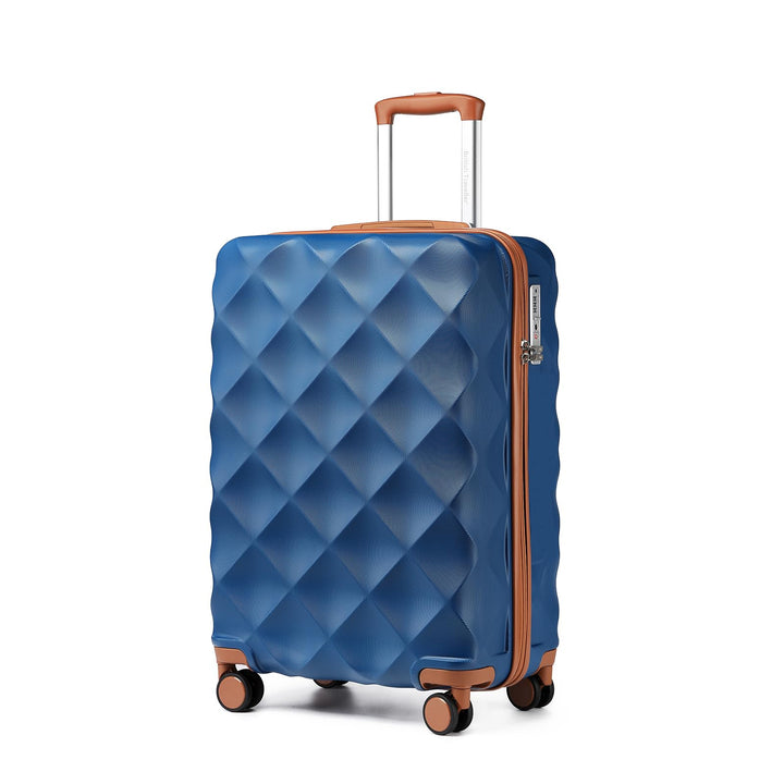 British Traveller Handgepäck Koffer 54x36.5x21.5 cm, Hartschalen Reisekoffer aus ABS+PC mit TSA-Schl