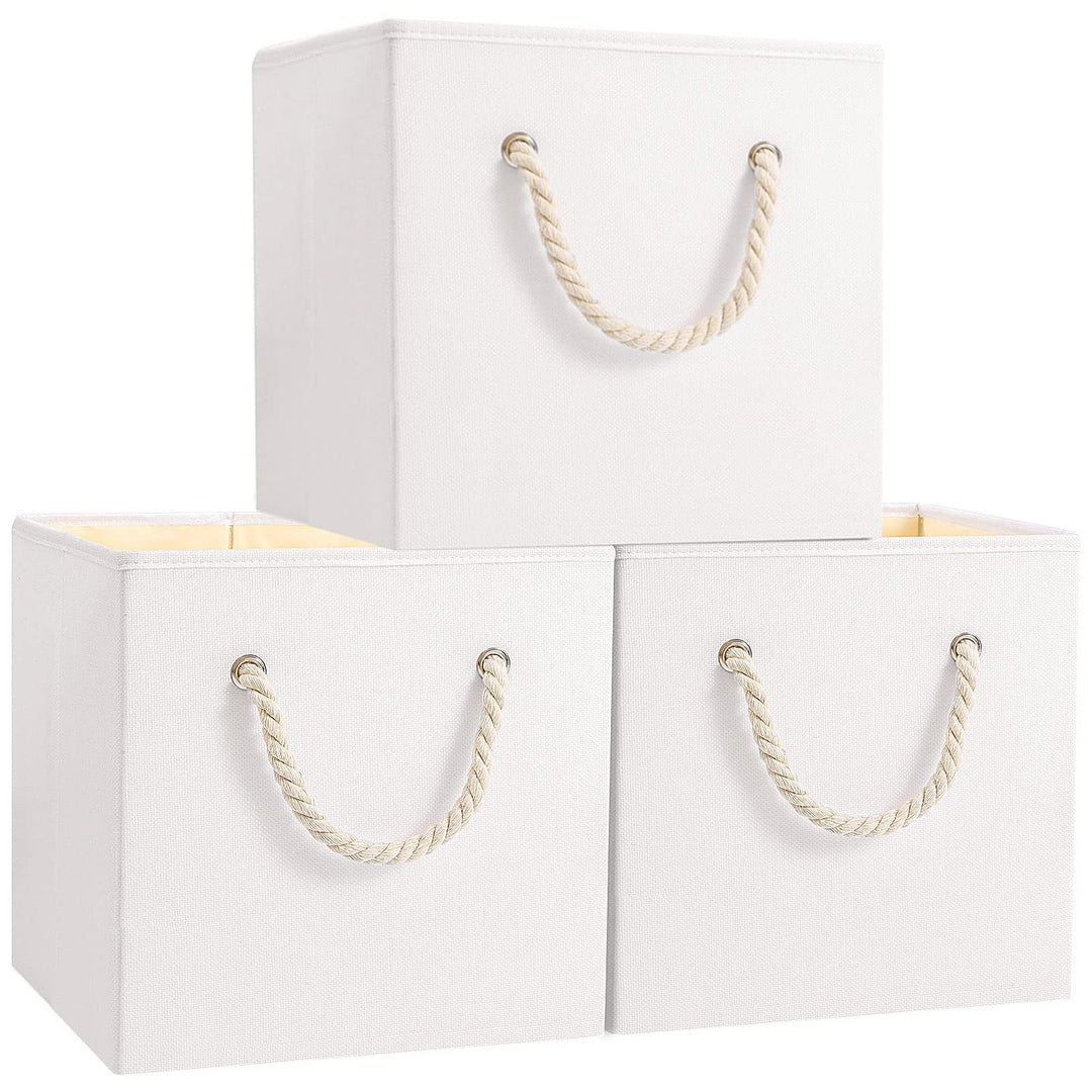 Yawinhe Aufbewahrungsbox, Faltbare Aufbewahrungsboxen ohne Deckel, Waschbare, Offene Stoffbox, für S