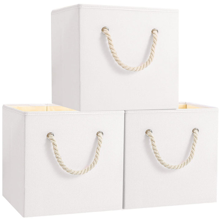 Yawinhe Aufbewahrungsbox, Faltbare Aufbewahrungsboxen ohne Deckel, Waschbare, Offene Stoffbox, für S