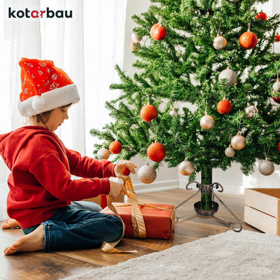 KOTARBAU® Weihnachtsbaumständer mit Wassertank ⌀ 50 mm Christbaumständer Altgold Stahl mit Wasserbeh