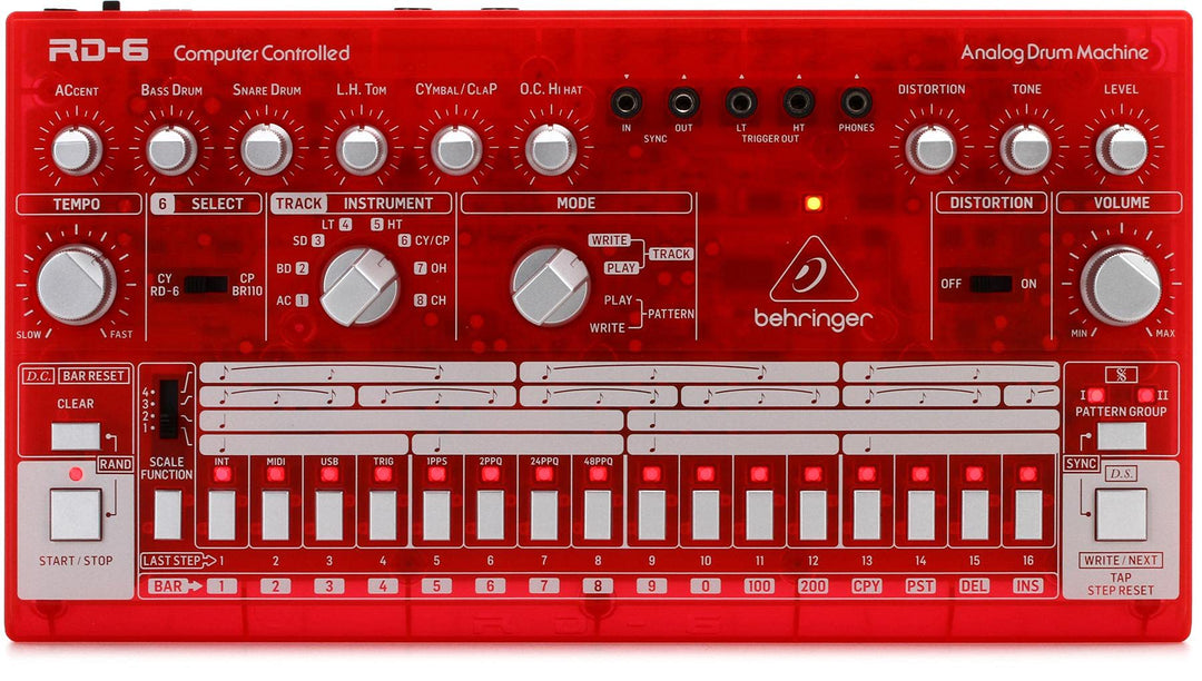 Behringer RD-6-SB Strawberry RHYTHM DESIGNER RD-6 Single, Strawberry RHYTHM DESIGNER RD-6 Single