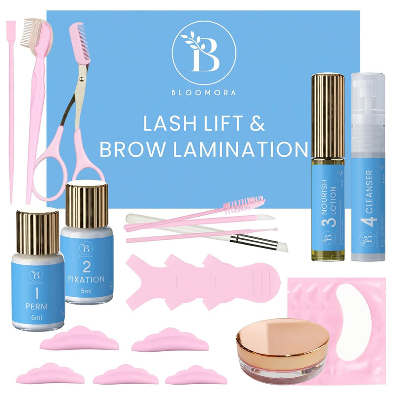 Wimpernlifting Set, Augenbrauen Lifting Set, 2-in-1-Lösung, Brow Lifting Set, Hält 6-8 Wochen, 15 An