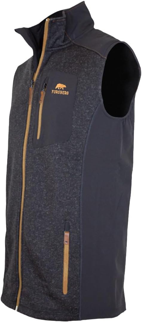 FORSBERG Vesta II Weste, Strickweste, Outdoor-Weste, Strickfleece, warm, funktional für Freizeit und