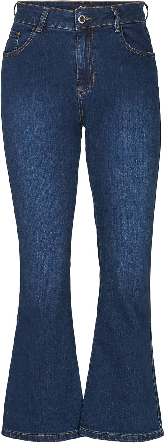 Zizzi Frauen Plus Grösse Ellen Jeans Bootcut hohe Taille Grössen - Plus Size Damenkleidung 42W / 32L