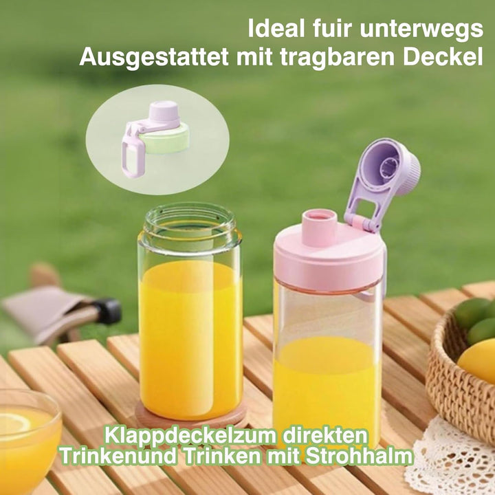 Tragbarer USB-Smoothie-Mixer mit 450ml Glasbecher: Perfekter Mini-Mixer für frische Säfte, Shakes, S