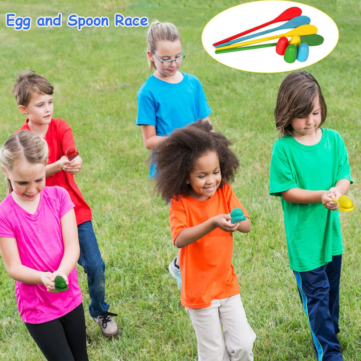 Outdoor Spiele Gartenspiele für Kinder Erwachsene, 4 in 1 Kindergeburtstag Spiele, Sackhüpfen Säcke,
