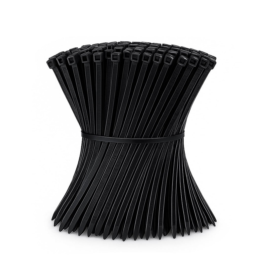 SUPERFA 500 Stück Kabelbinder Schwarz, 300mm x 4.8mm Nylon Kabelbinder Selbstsichernde für Kabelmana
