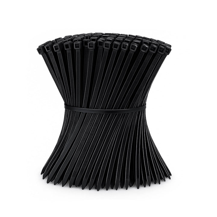 SUPERFA 500 Stück Kabelbinder Schwarz, 300mm x 4.8mm Nylon Kabelbinder Selbstsichernde für Kabelmana