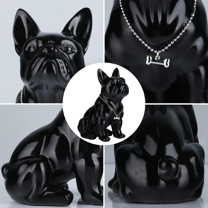 suruim Französische Bulldogge Statuen Deko Englische Bulldogge Figur Hund Statue Geschenke Wohnzimme