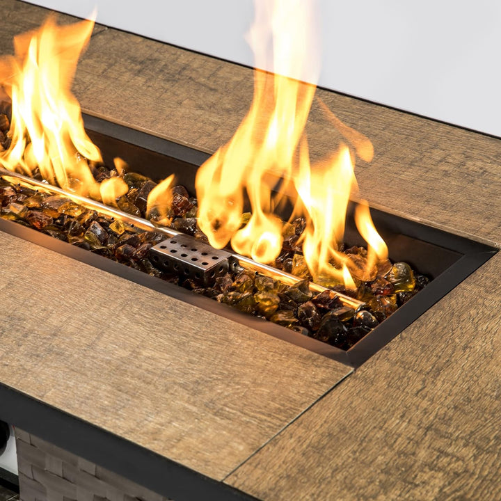 Teamson Home 4 kg Lavasteine für Gas-Feuerstelle, Feuerglas, sicher für Gas-Feuerstellen im Garten