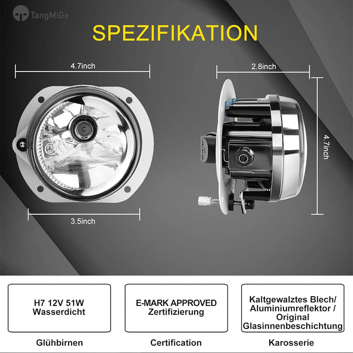 TangMiGe Nebelscheinwerfer für Mercedes Benz W164 W251 V251 R230 C209 C216 A209 S204 W204 W211, (C C