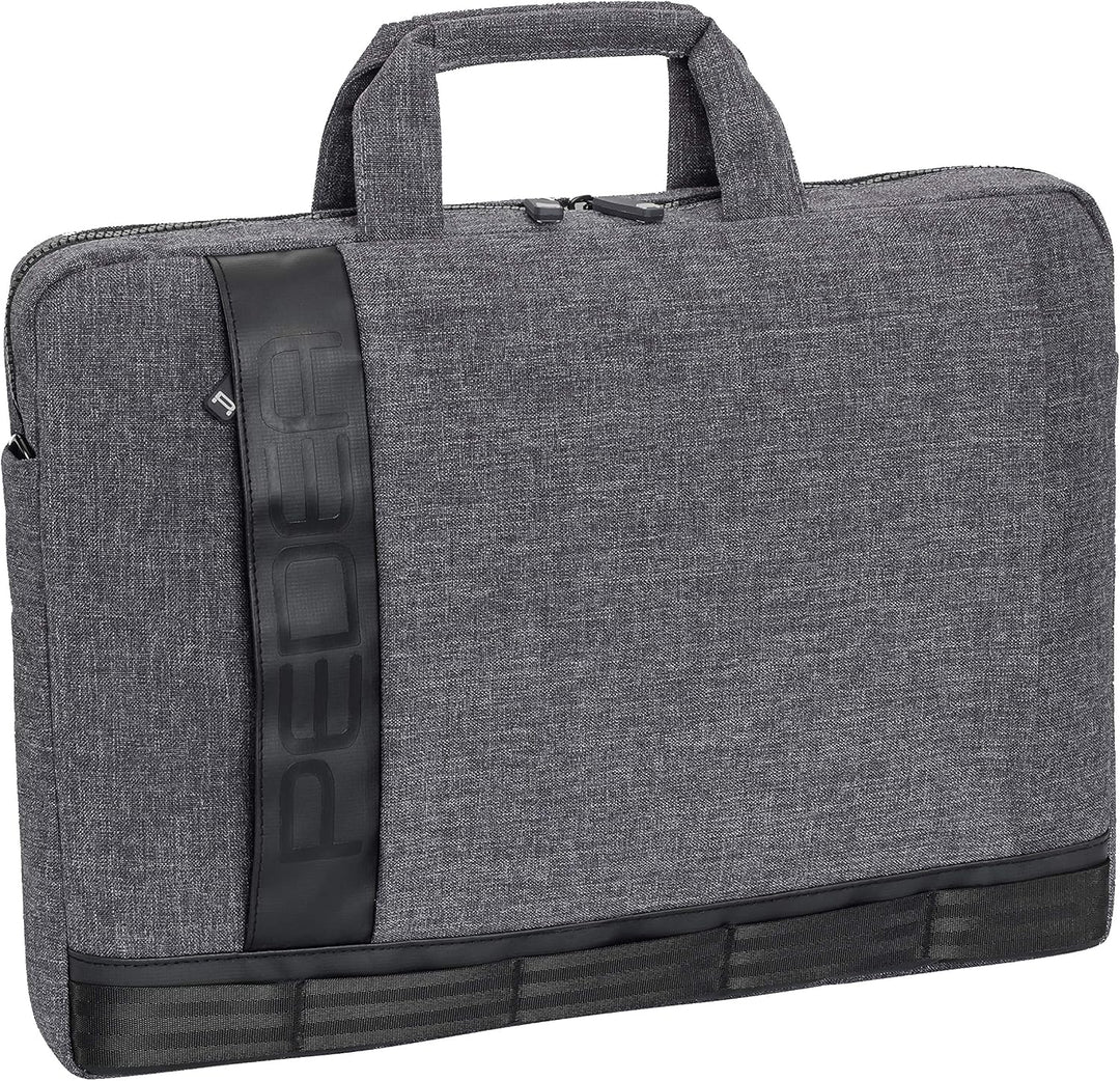 PEDEA Notebooktasche "Fancy" für 15,6 Zoll (39,6cm) mit Schultergurt und Notebookschloss, grau Grau