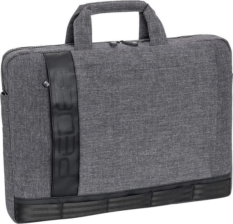 PEDEA Notebooktasche "Fancy" für 17,3 Zoll (43,9cm) mit Schultergurt und Notebookschloss, grau Grau