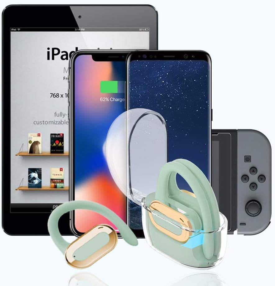 SLuB Offenes Ohr Bluetooth-Headset, kabelloses Bluetooth-Sport-Headset, Luftleitung, Bluetooth 5.3,