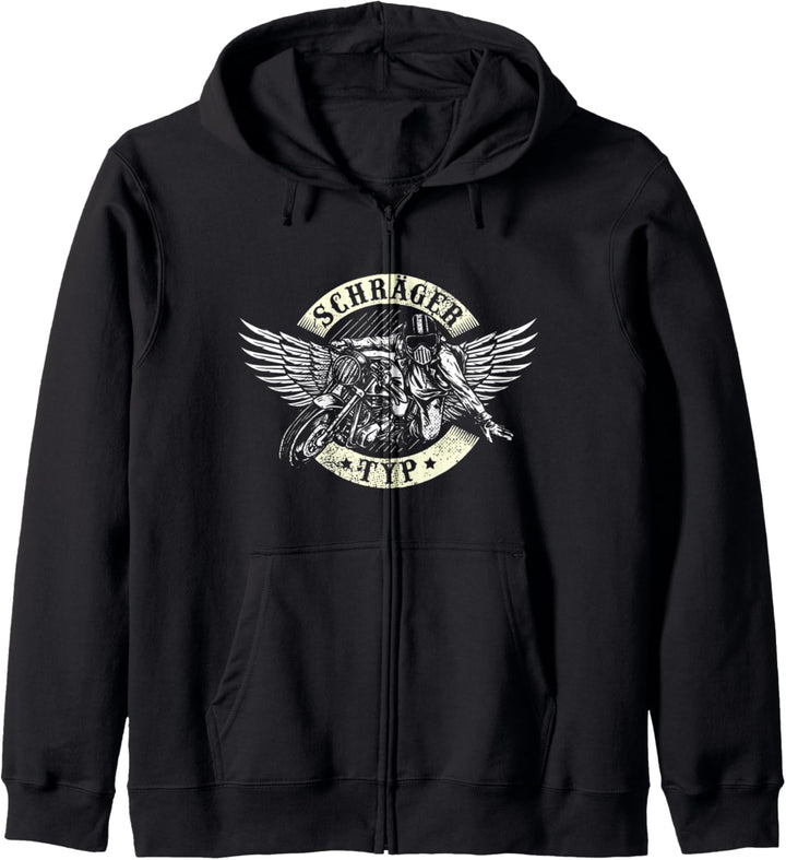 Motorrad Motiv Superbike Rennmaschine mit Biker Spruch Kapuzenjacke