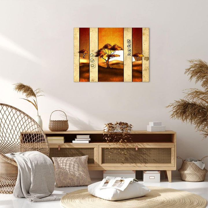 Bilder auf Leinwand Modern baum savanne wüste Leinwandbild 70x50cm Wandbilder Dekoration Wohnzimmer