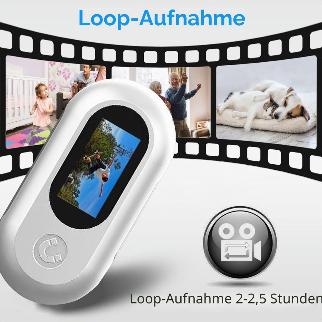 ehomful HD 1080P Katzen-Kamera-Halsband mit Videoaufzeichnung, kabellose Mini-Sportkamera, kleine Ac