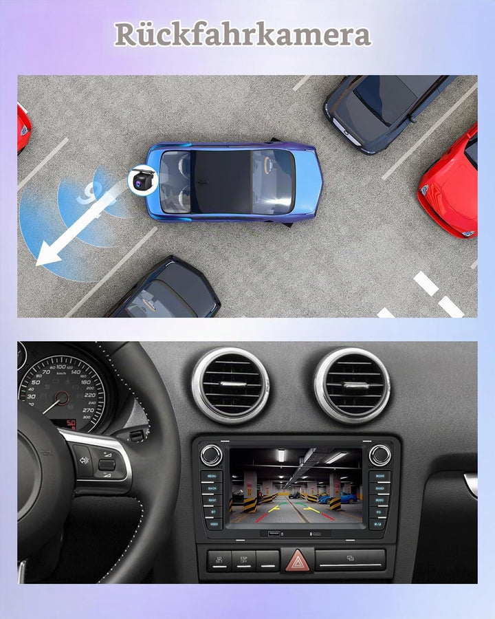 Autoradio Audi A3 8P S3 RS3, Wireless CarPlay Android Auto, USB-C, CANbus Audi A3 8P-Style B, Audi A
