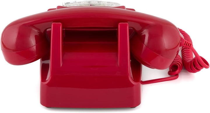 GPO 746ROTARYRED Retro Telefon mit Wählscheibe im 70er Jahre Design