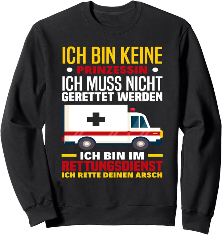 Rettungsdienst Sanitäterin Frau Notfallsanitäterin Sanitäter Sweatshirt