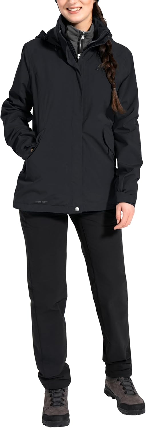 VAUDE Damen Women's Rosemoor 3in1 Jacket Doppeljacke 44 Schwarz, 44 Schwarz