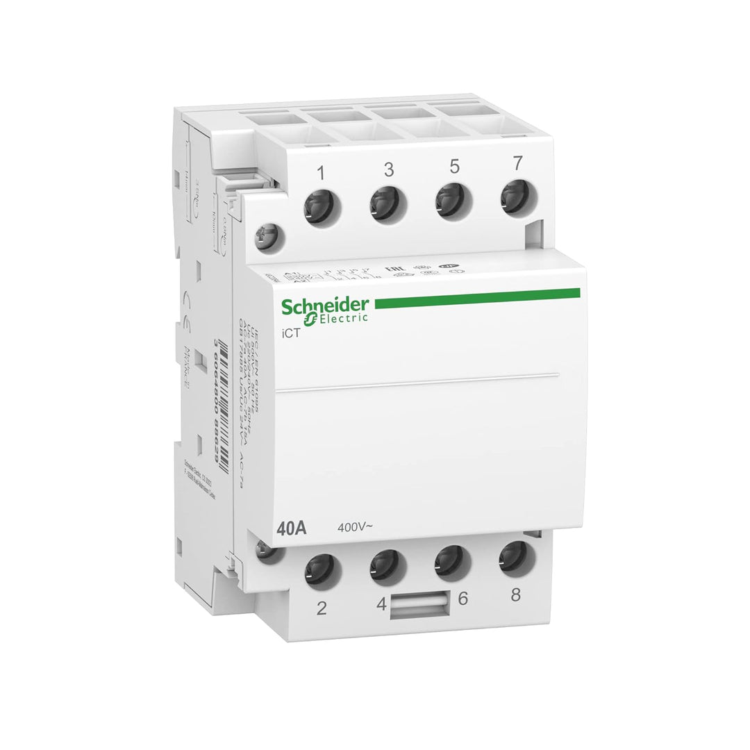 Schneider Electric A9C20844 Installationsschütz iCT 40A 4S 220/240 V 50Hz 4 Schliesser 40 Ampere, 4