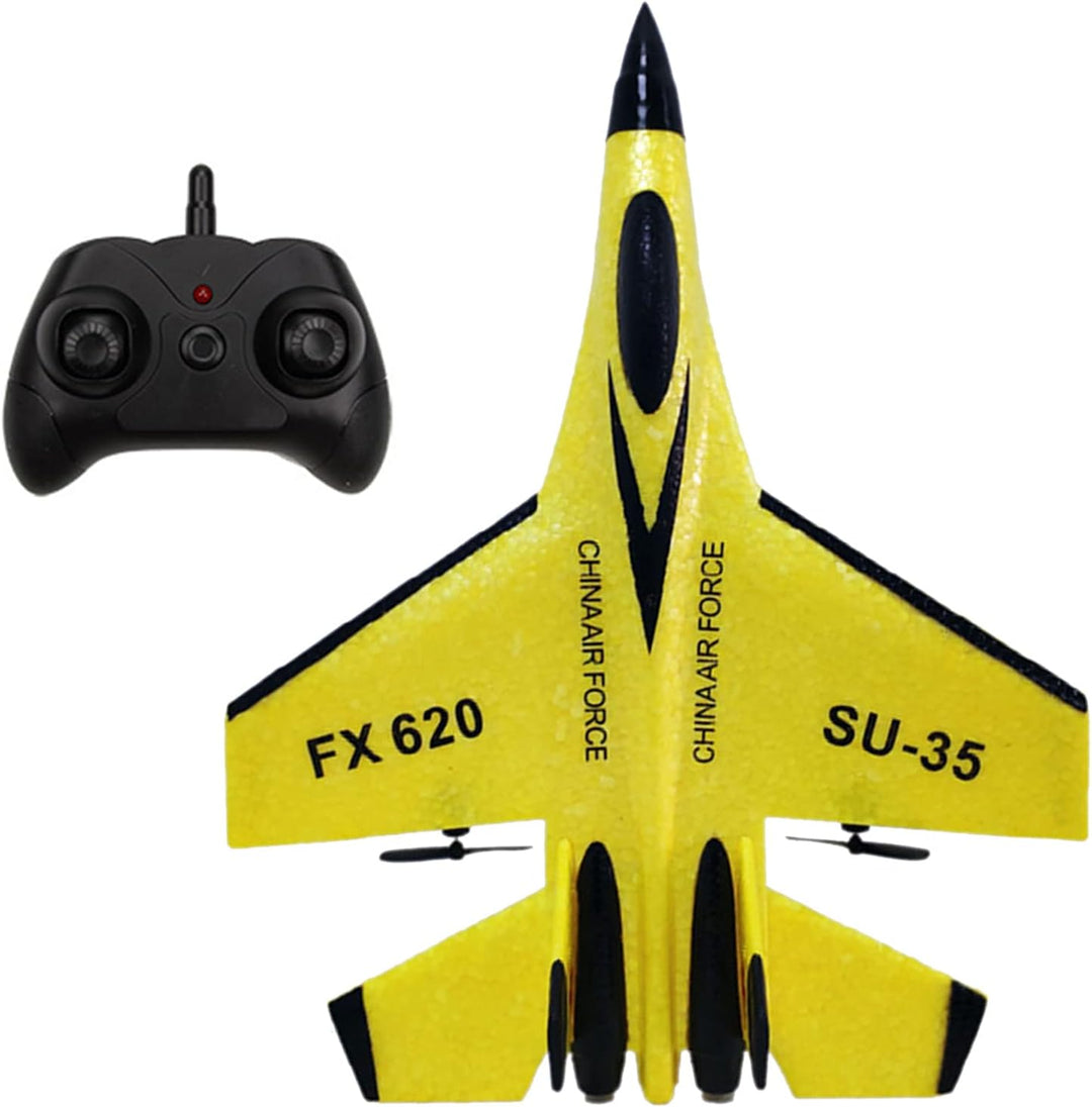 BuyWeek RC Flugzeug, SU35 2 Kanal Ferngesteuertes Flugzeug Starrflügler Ferngesteuert Flugzeugmodell