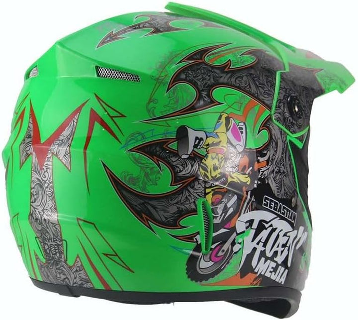 Kinder Crosshelm Mejia – Motorradhelm für Kinder, ABS-Schale, robuster Kinderhelm für Downhill, Quad